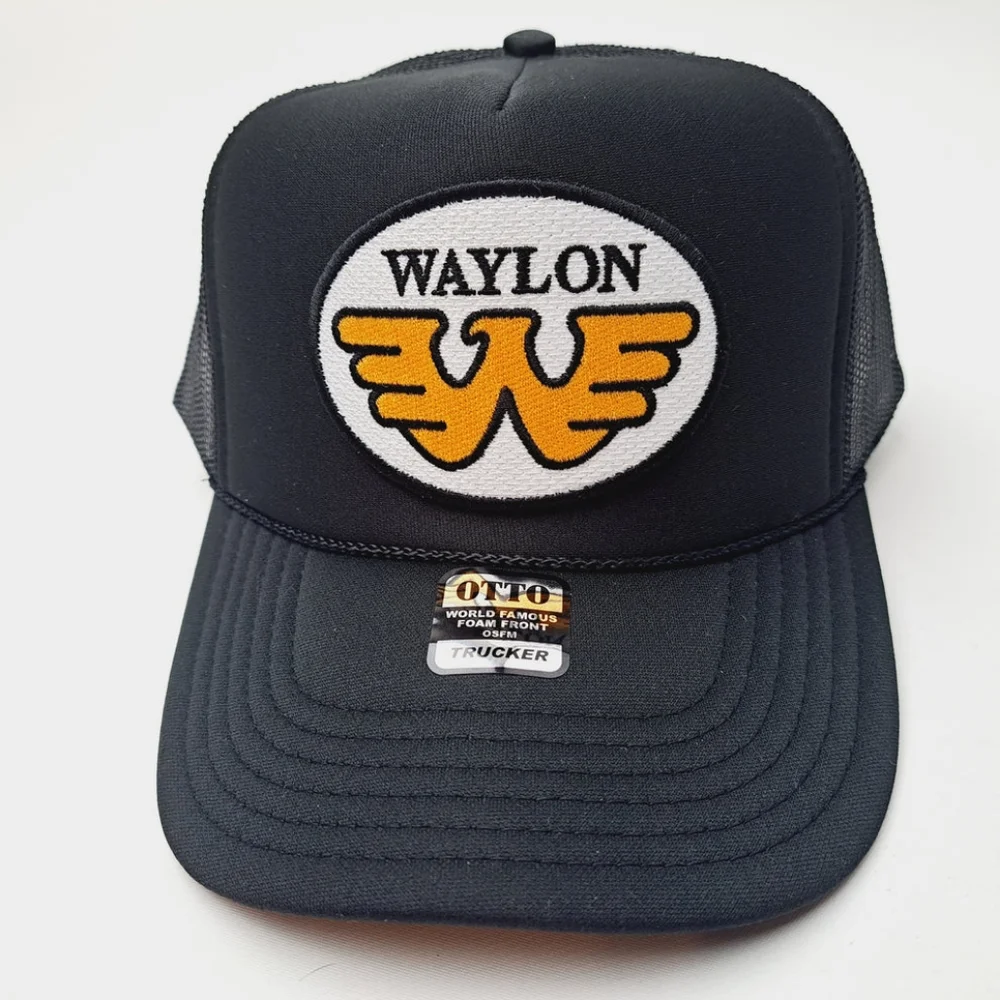 Outlaw Country Retro Vintage American Waylon Jennings Foam Trucker Mesh Snapback